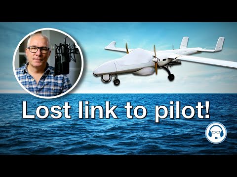 Drone loses communication in the English Channel.