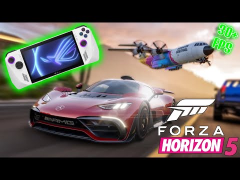 asus rog ally ryzen z1 forza horzion 5 gameplay overview