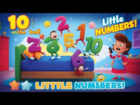 Ten Little Numbers Jumping on the Bed | Fun Nursery Rhymes for Kids | Educational Songs for Children