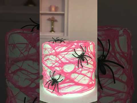 Easy Halloween Spider Web Cake Design