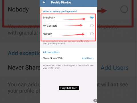 Telegram profile photos hide kaise kare | telegram me privacy Kaise lagaen #brijeshktech #telegram