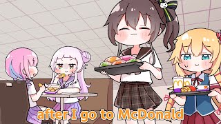 Matsuri eating all day long 【Animated Hololive/Eng sub】【Natsuiro Matsuri】