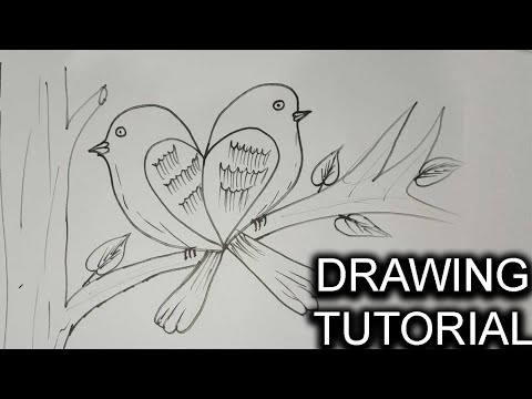 See How To Draw A Love Bird | Drawing Tutorial Episode 4 | Rupkothar Golpo