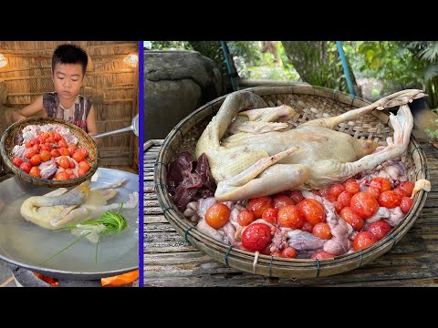 Delicious duck ovary, duck egg and duck cooking - Chef Seyhak