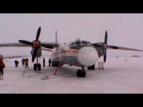 Flight to the Arctic Ocean from the north of Siberia in a plane of USSR