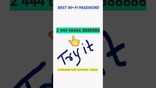 Best WI-FI PASSWORD #password #wifi #wifipassword #wifistudy #passwordreset #best #shorts #short