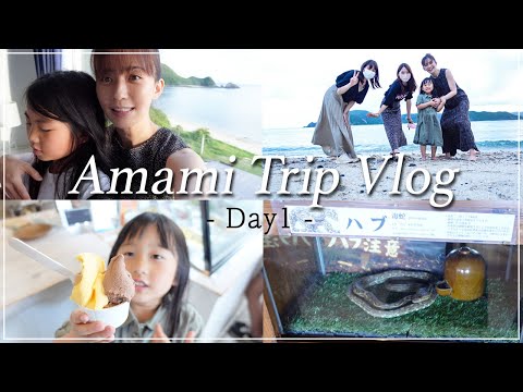 【Trip Vlog】2泊3日の女子旅！奄美大島の絶景ホテルへ…絶品ジェラート＆ハブにも遭遇！？🐍【Day1】