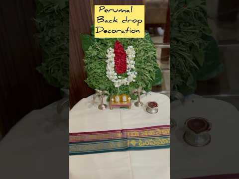 Perumal Backdrop Decoration/Easy /simple/#spritual#Tulasi leaf #