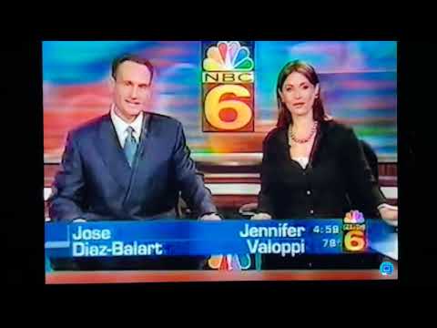 WTVJ NBC 6 News at 5pm open October 12, 2003