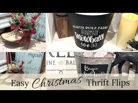 🎅🏼 Super Easy HIGH END CHRISTMAS THRIFT FLIPS🎄Upcycled Holiday DIYS 🎄Hello Winter Collab🎄