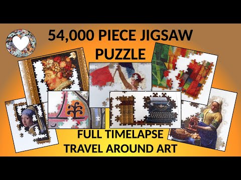 FULL TIMELAPSE!! EPIC 54,000 Piece Jigsaw Puzzle: Travel Around Art from Grafika