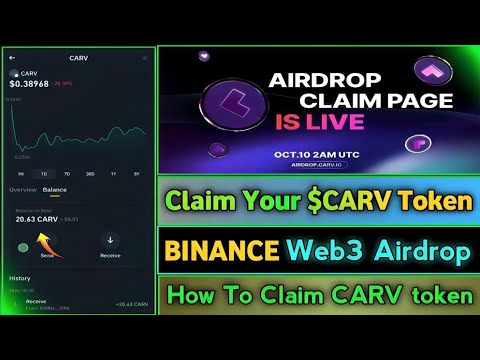 🤑How To Claim $Carv Token in Binance Web3 Wallet Full Guide || CARV Sell Or stack