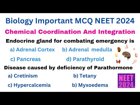 Chemical Coordination And Integration MCQ | Class 11 Biology MCQ | Biology MCQ 2024 | NEET 2024