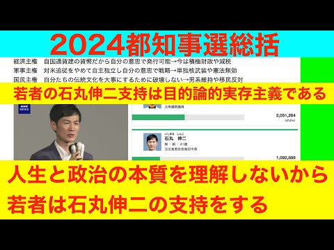 都知事選総括「若者の石丸伸二支持は目的論的実存主義である」