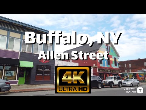 【4K】Buffalo, NY - Allen Street - Day Walk