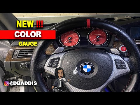 Installed Red Gauges in E90 BMW  (Venoxy Gauges)