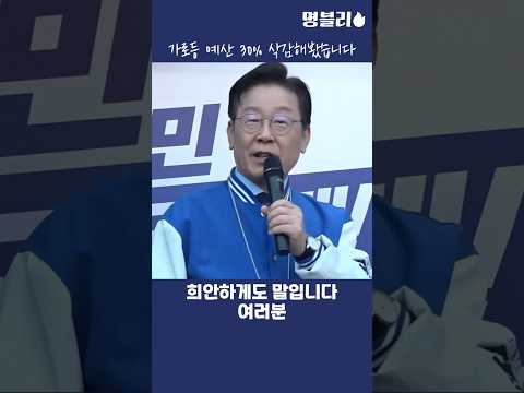 이재명👍 가로등 예산 30% 삭감해봤습니다👍 #이재명 #민주당 #재보궐선거