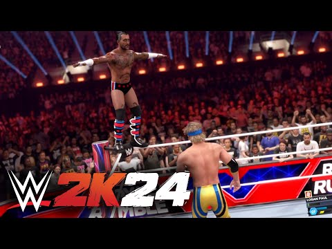 WWE 2K24: CM Punk vs. Logan Paul - Full Match Gameplay + Victory Scene