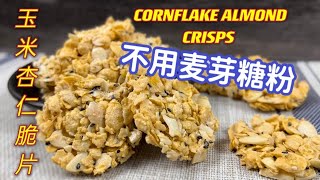 如何不用麦芽糖粉，也能做出香脆可口的玉米杏仁脆片 |  Cornflake Almond Crisps，No Florentine Powder Needed