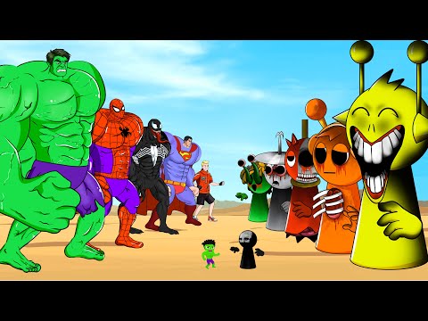 Evolution Of HULK Family & SPIDERMAN vs SPRUNKI INCREDIBOX : Returning From The Dead SECRET - FUNNY