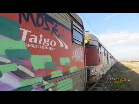 Expo Tren 2014 (Lérida) y cementerio de Talgos en Sariñena