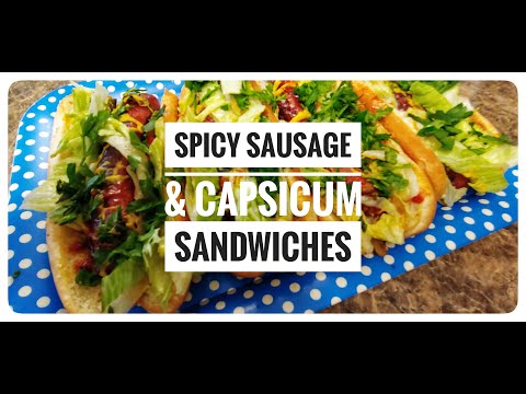 Halal Beef Sausage Sandwich | Spicy Sausage & Capsicum Sandwiches | Italian Sausage Sandwich | Anees