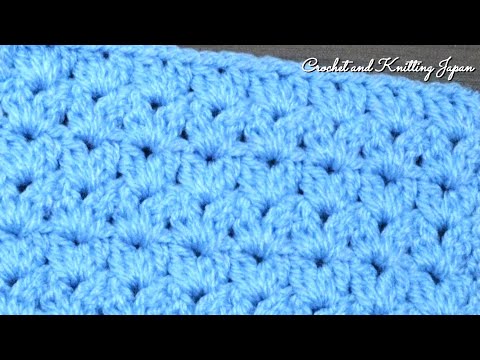 【かぎ針編み】簡単なハート模様の編み方 Easy Crochet Heart Pattern for Beginners ブランケット、マフラー、バッグなどに！