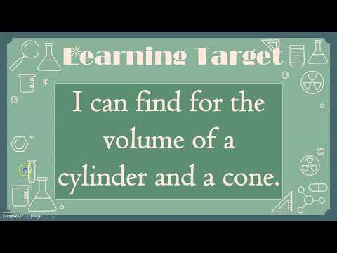 Grade 6 Math Volume of a Cylinder and a Cone