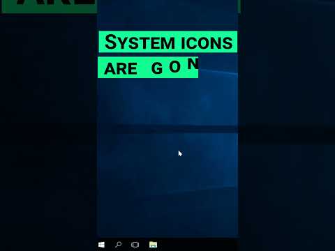 How to fix the problem with disappearing desktop icons #shorts #short #shortvideo #shortsvideo