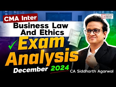 CMA Inter Law December 2024 Exam Paper Discussion | Complete MCQ Solution | Siddharth Agarwal