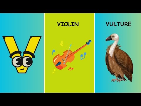 Letter V | Words Starting with V | V Words In English | ABC Flashcards