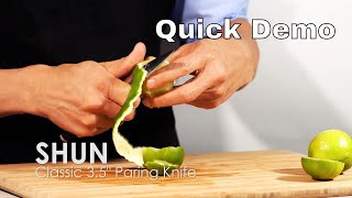 The Shun Classic 3.5 Inch Paring Knife - Quick Demo