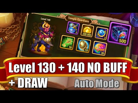 Level 130 + Level 140 Beast Team For AUTO MODE NO BUFF Temple Guardians | Lara Croft Event Hero Wars