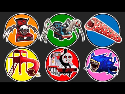 Spin Wheel Choo Choo Charles, Thomas Lipan, Train Eater, Monster Gorka, Kereta Timothy, Shin Sonic