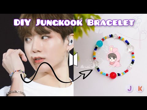 DIY Jungkook Bracelet | BTS Bracelet | Mimi Crafted #jungkook #bts #btsjungkook #jk #btscraft