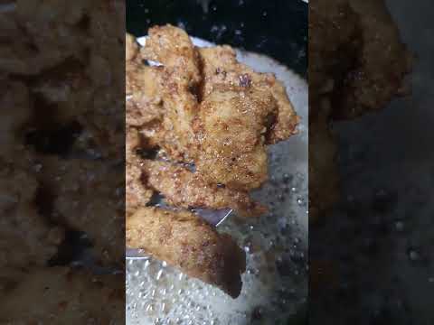 💥 crispy chicken in frying process at BBQ time | holiday eve 😋  ##kitchen #chicken #cook #food