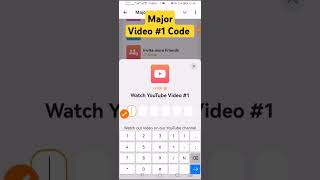 Major Youtube Video #1 Code #Major #videocode #majorvideocode