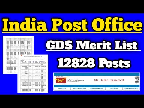 India Post Office GDS 12828 Vacancy Merit List / Results Declared 2023