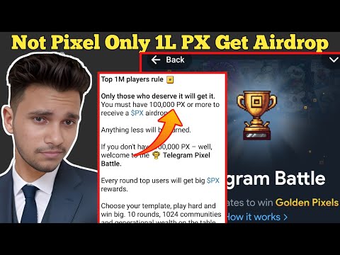 Not Pixel Eligible Criteria For Airdrop | How to Select Template Tournament | How to Get 1L PX Token