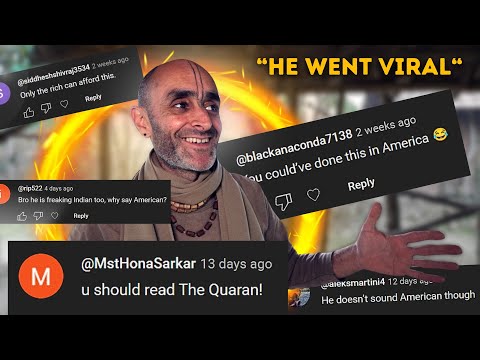 Krishna devotee from America reacts to comments about his Viral video