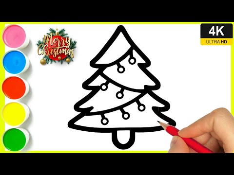 Merry Christmas drawing easy |Santa Claus drawing | Christmas tree drawing /merryChristmas colouring