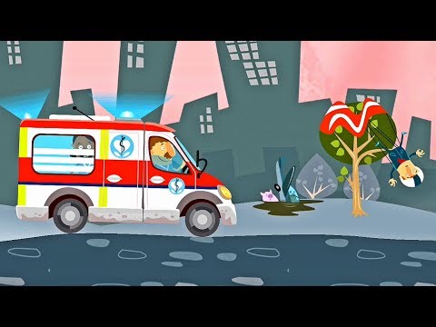 Little Hospital cartoon game for kids 🚑 Ambulance responding to call