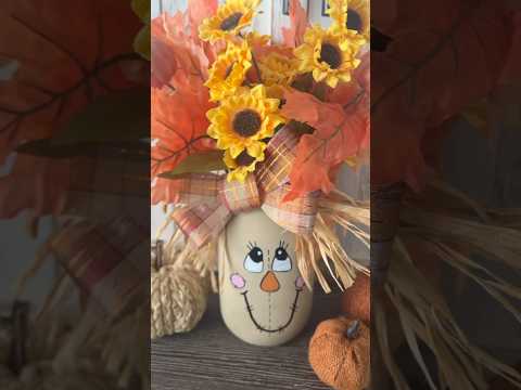 🍁 Grab a mason jar and do this!  #falldiy #dollartree #shorts