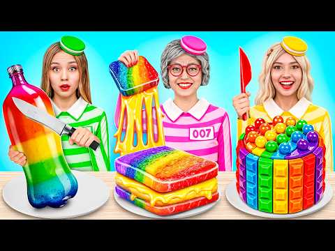 Me vs Grandma Cooking Challenge in Prison! Cake Decorating Challenge in Jail by YUMMY JELLY