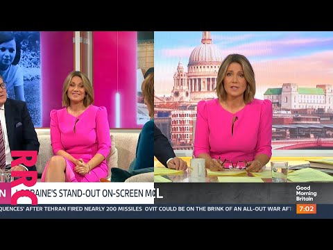 Susanna Reid @legs in FeeG's neon pink Caroline dress