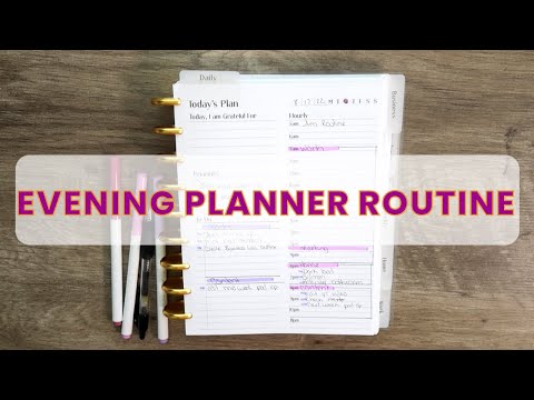 Evening Planner Routine | How to Use A Planner