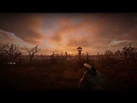 Beautiful sunset in STALKER 2