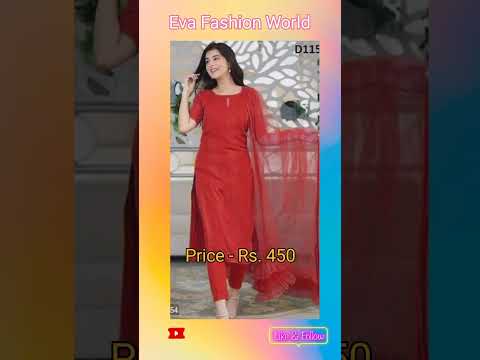 Rayon kurta set || kurta/kurti set with dupatta ||pant kurti design|| #kurtasets #short #shorts