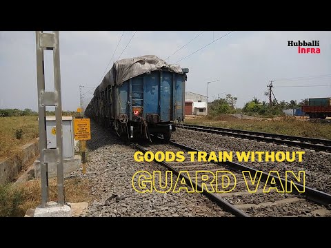 Goods train without Guard Van: Hubli