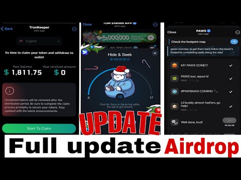 Tronkeeper new update || Pows airdrop listing date|| ton station new hide & seek Task update 👍